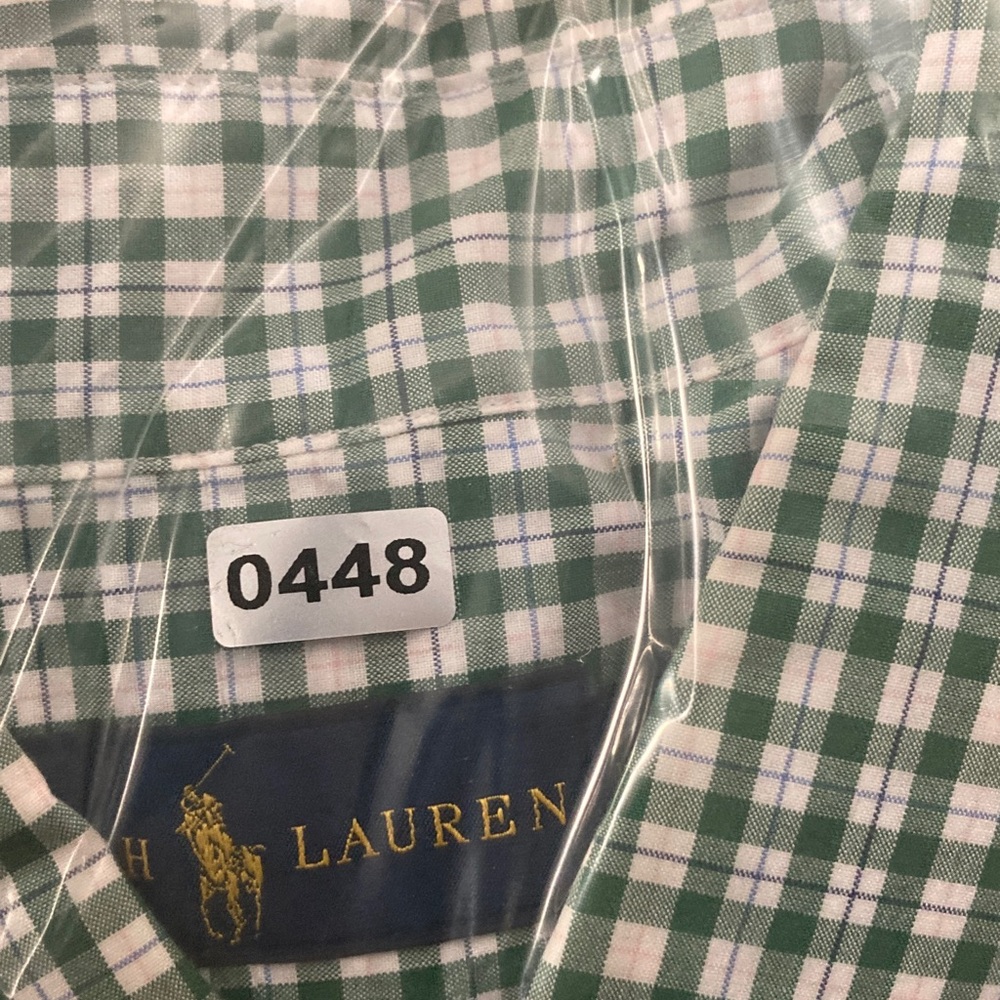 Polo Ralph Lauren Men’s Button Front Shirt Green Mini Gingham Large Cotton - Picture 16 of 16